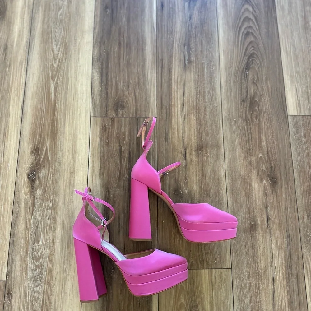 SCHUTZ womens elysee stacked platform high heels size 9B